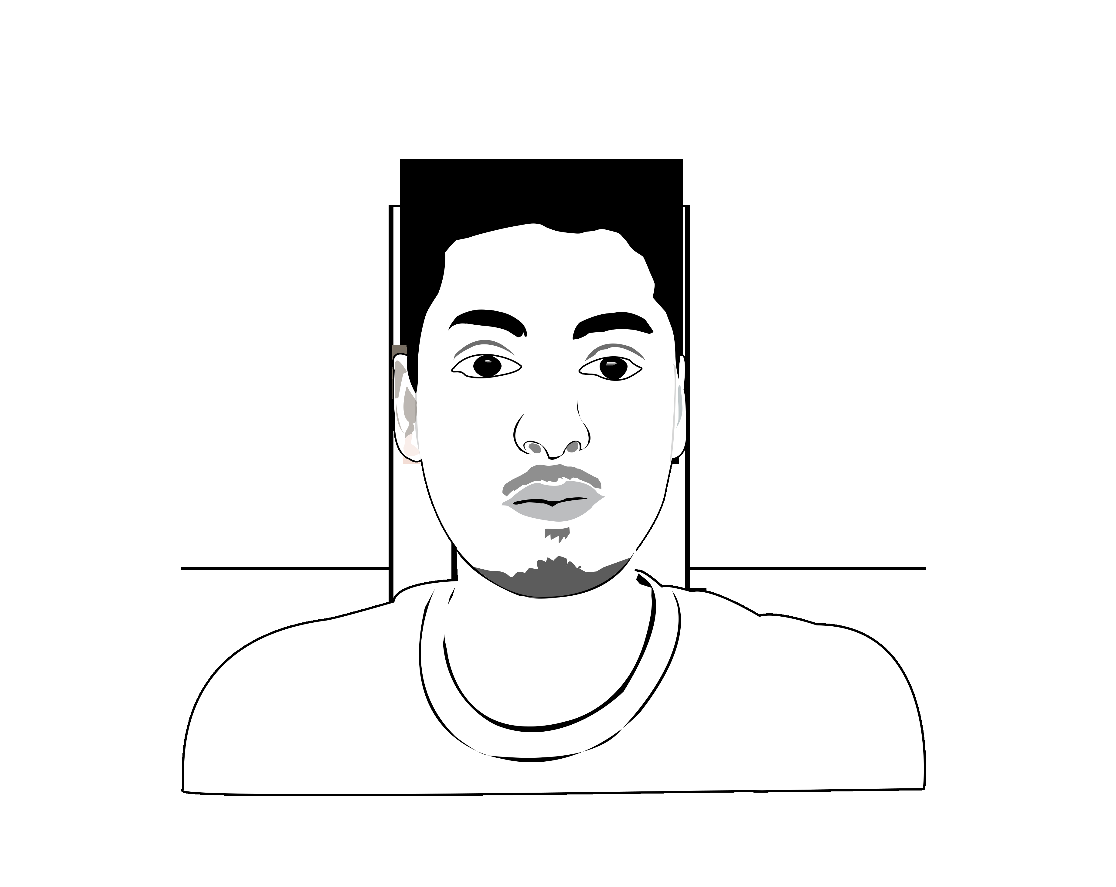 I will draw minimalist vector cartoon portrait avatar