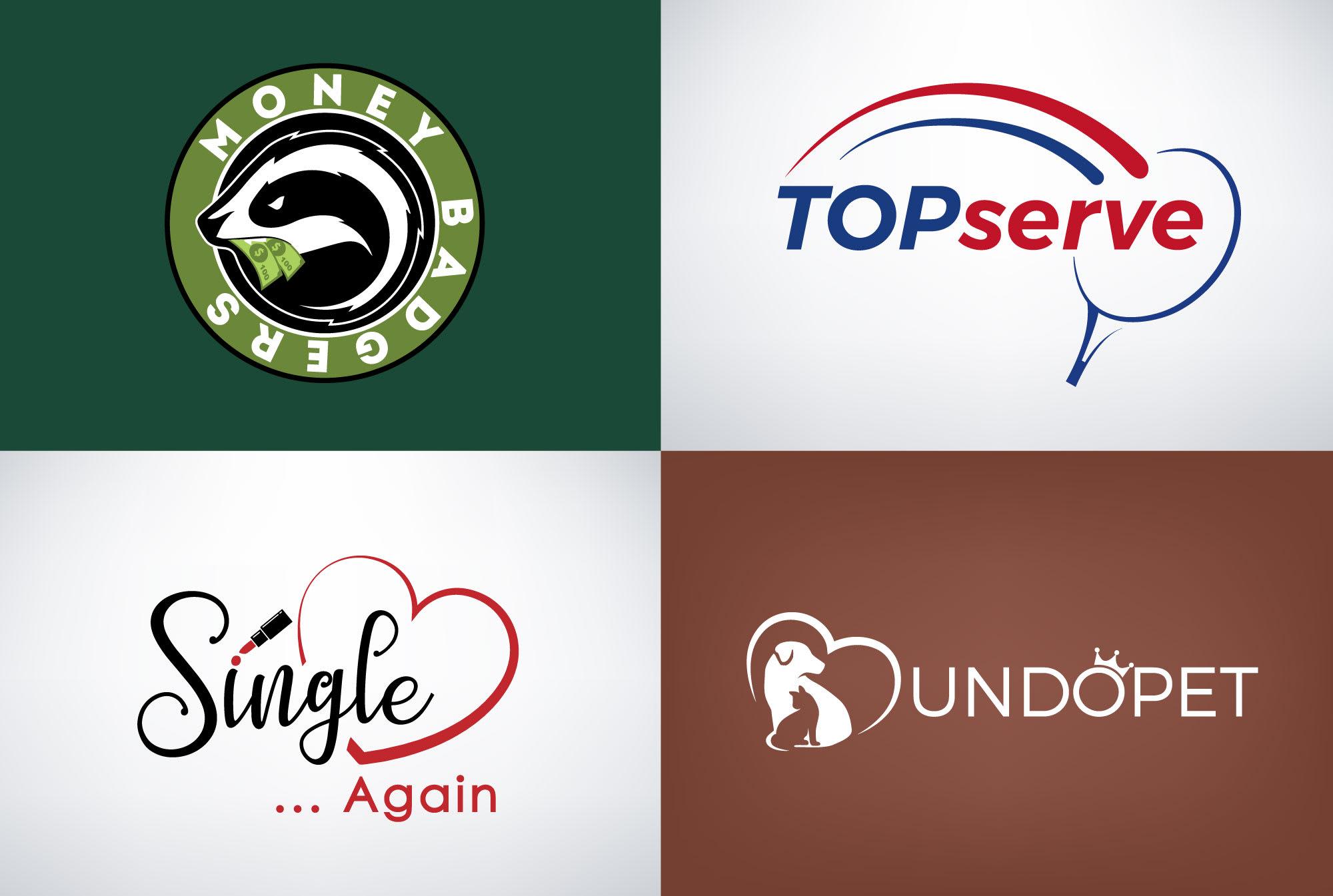 I will design modern minimalist typography logos