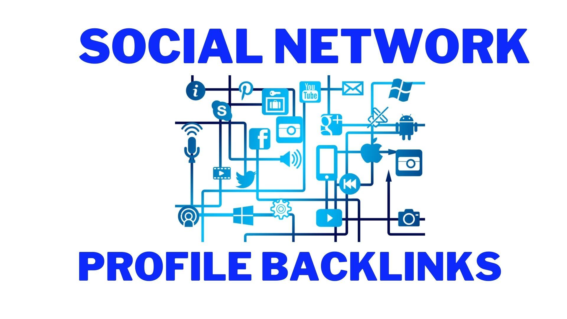 151+ Social networks profiles backlinks