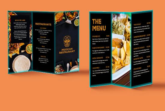 Design A Creative Brochure or Menu, Catalog 