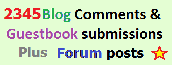 2345 posts including Guest posts, Forum & Blog comment posts based on Keywords