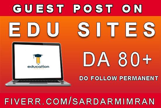 I will publish a guest post on education website da 80 plus