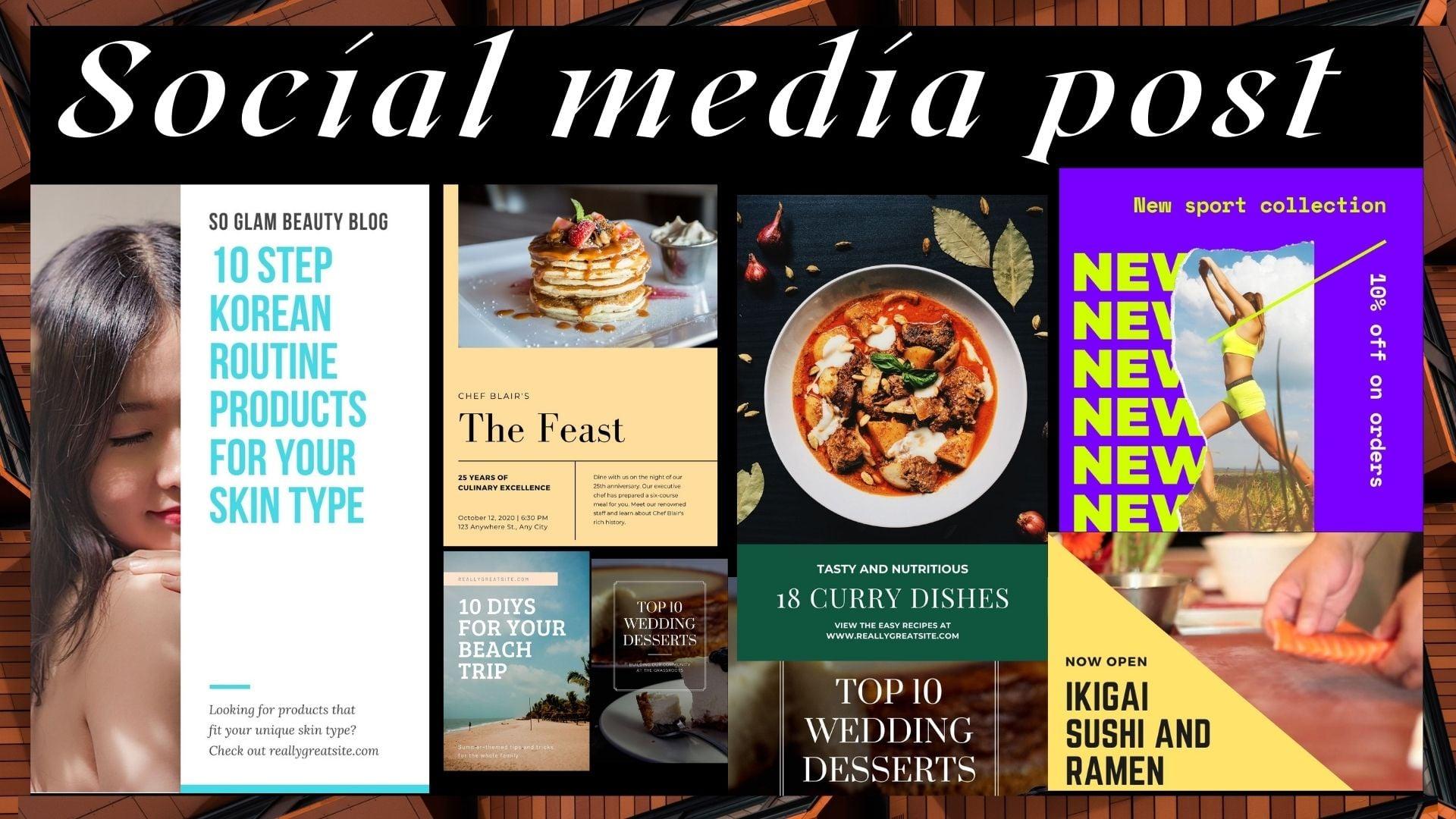 I will design social media post graphics within 24 hours