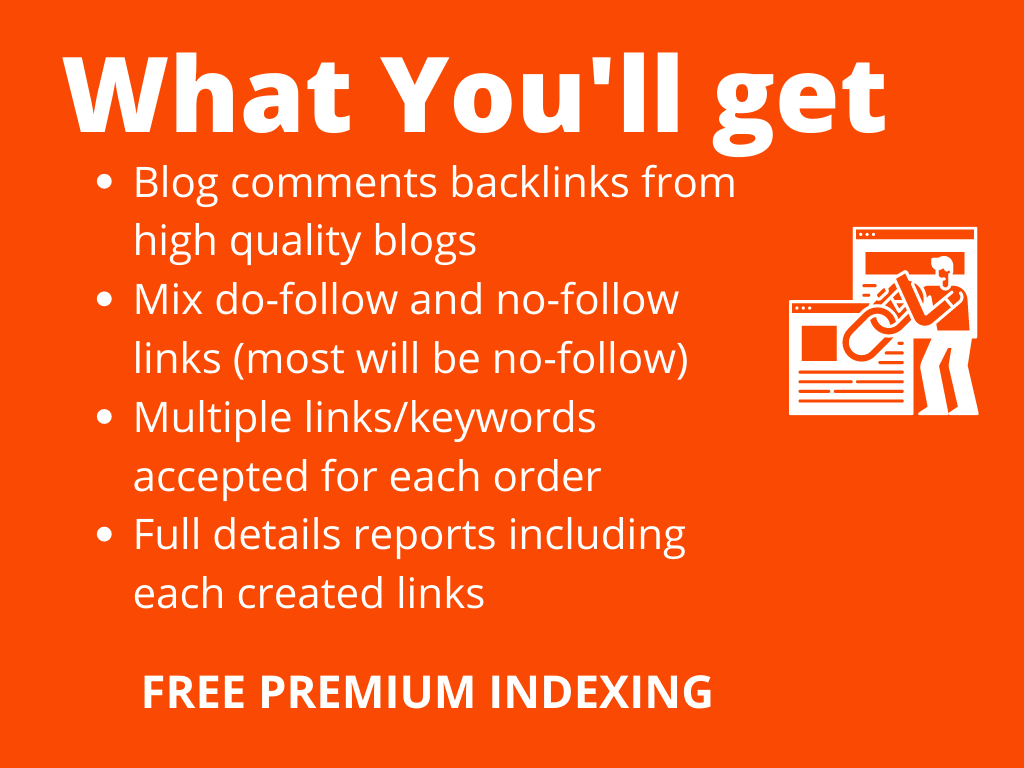 100 High Quality Blog Comment Backlinks 