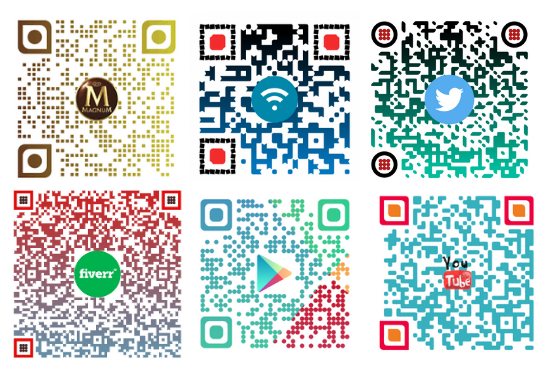 I will create a stunning colorful qr code with your logo