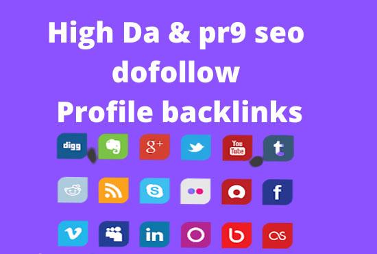 Create manually 50 high dadofollow profile backlinks with high pr