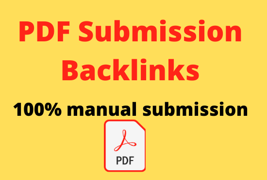 i will submit pdf on top 25 pdf submission sites high DA PA