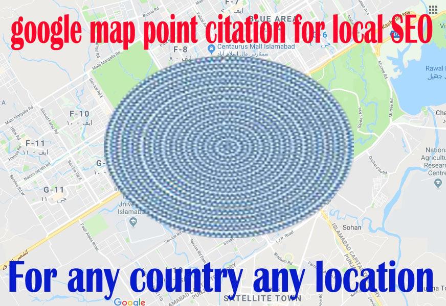 create 300 google point map citation for local SEO