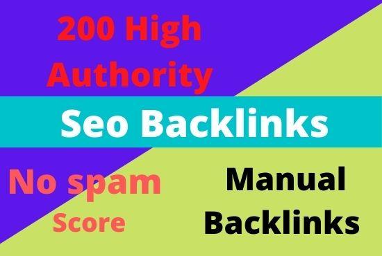 Create 200 high authority seo backlinks 