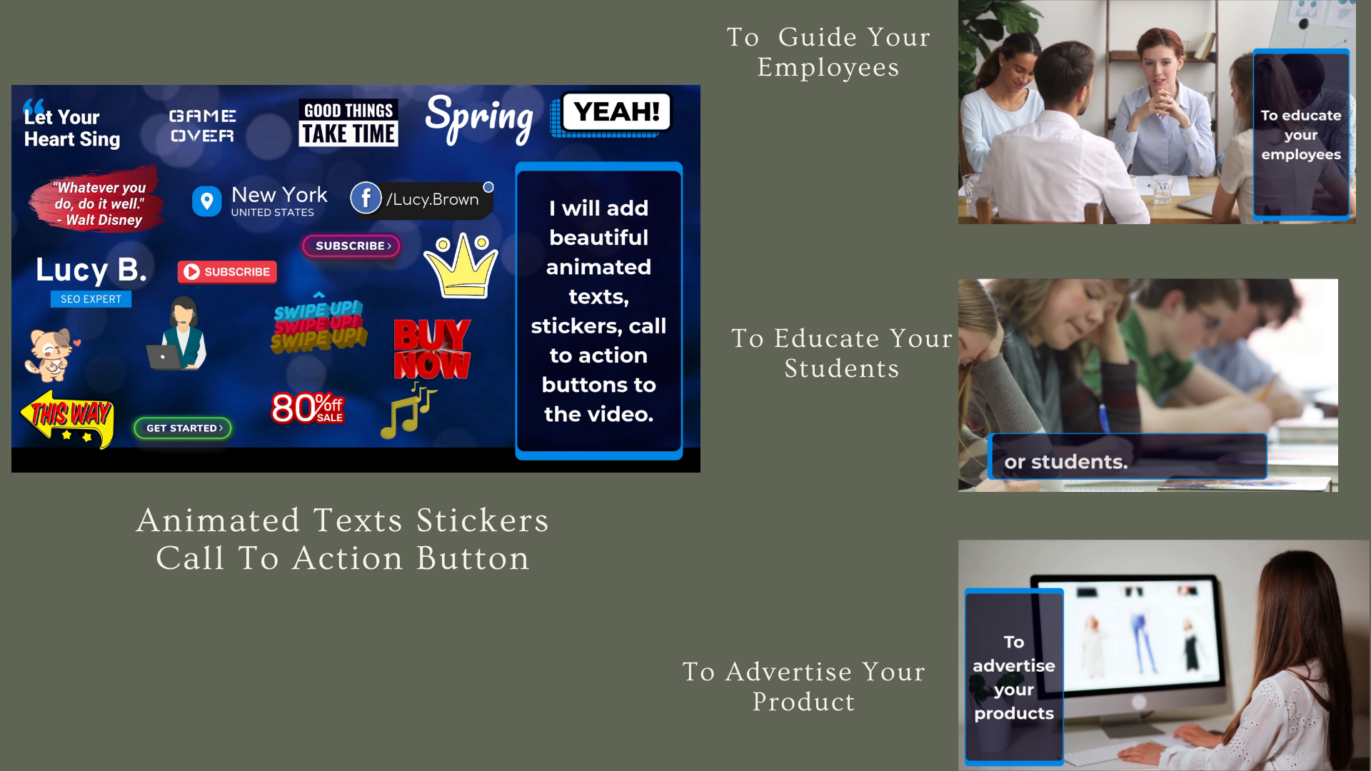 I will create elegant live action explainer videos