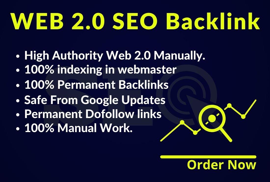 Get MANUALLY DA 35+ PA35+ web 2.0 100 Powerful Backlinks 100 unique site