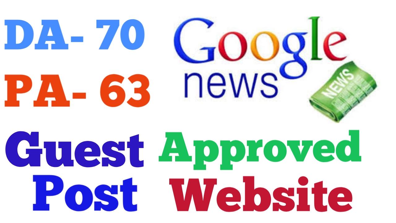 Guest post on Google news approved website 