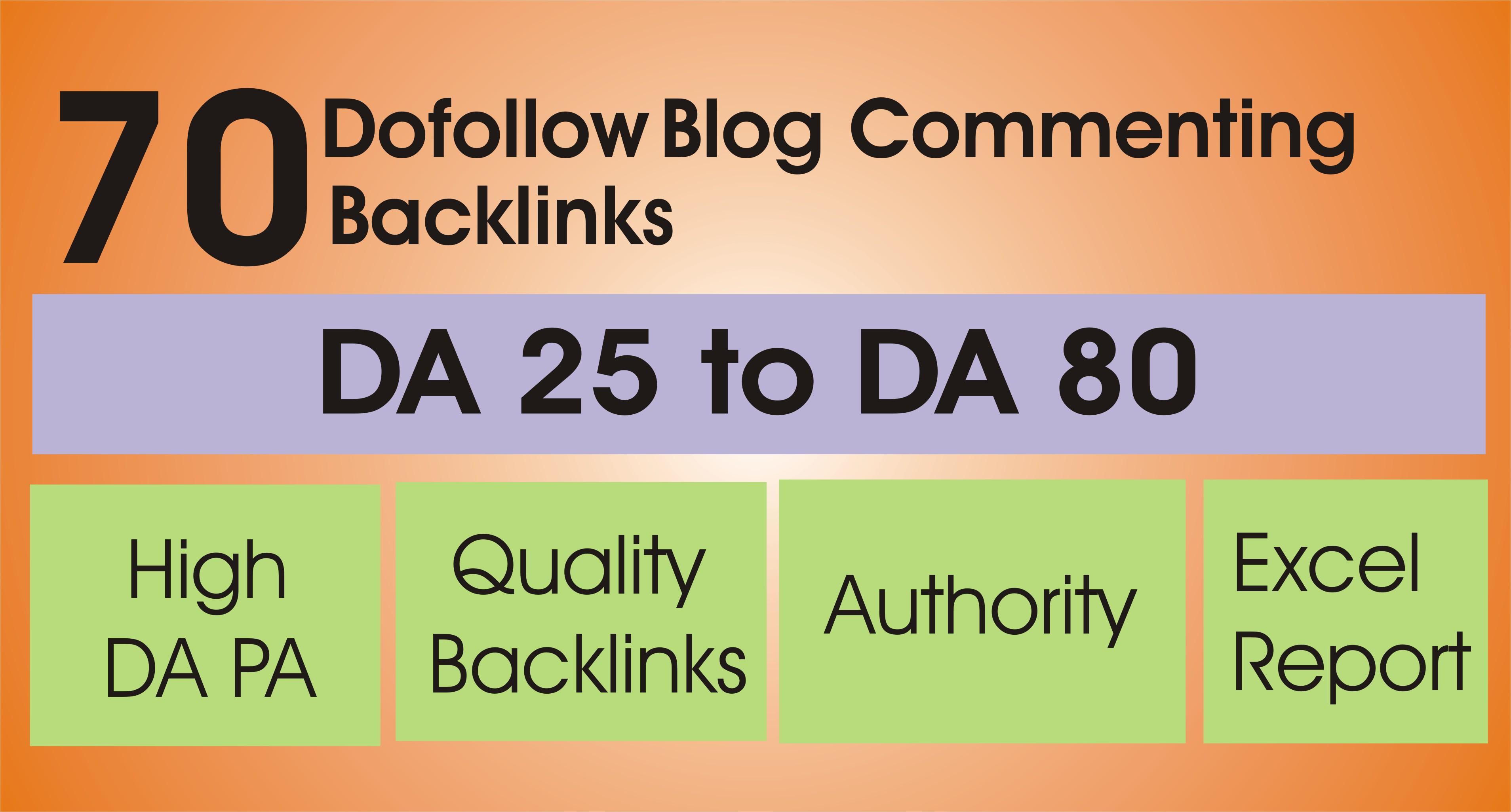 I will build 70 high pr quality authority dofollow backlinks pa da seo