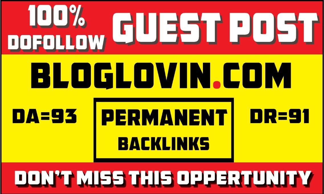 Publish Guest Post on Bloglovin. com DA 93, DR 91