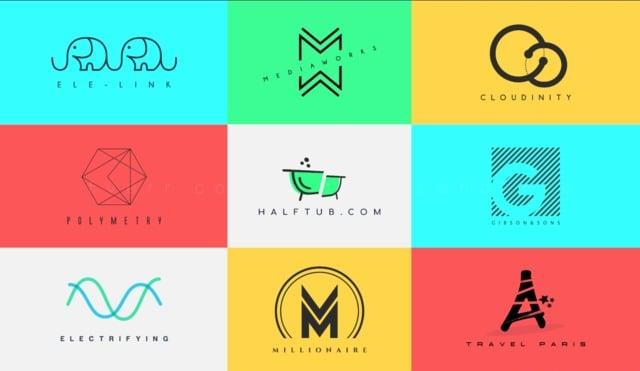 Graphic design of professional and creative logos