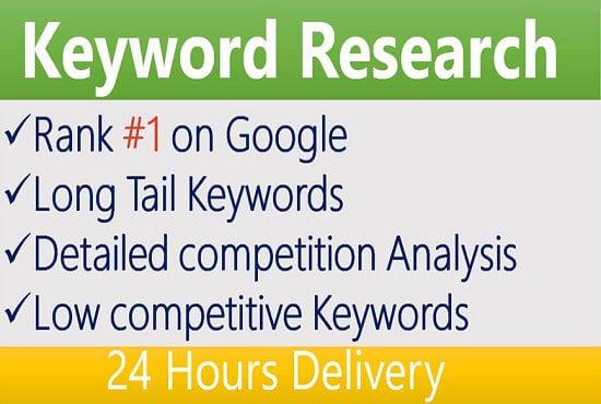 I will do SEO keyword research, competitor analysis