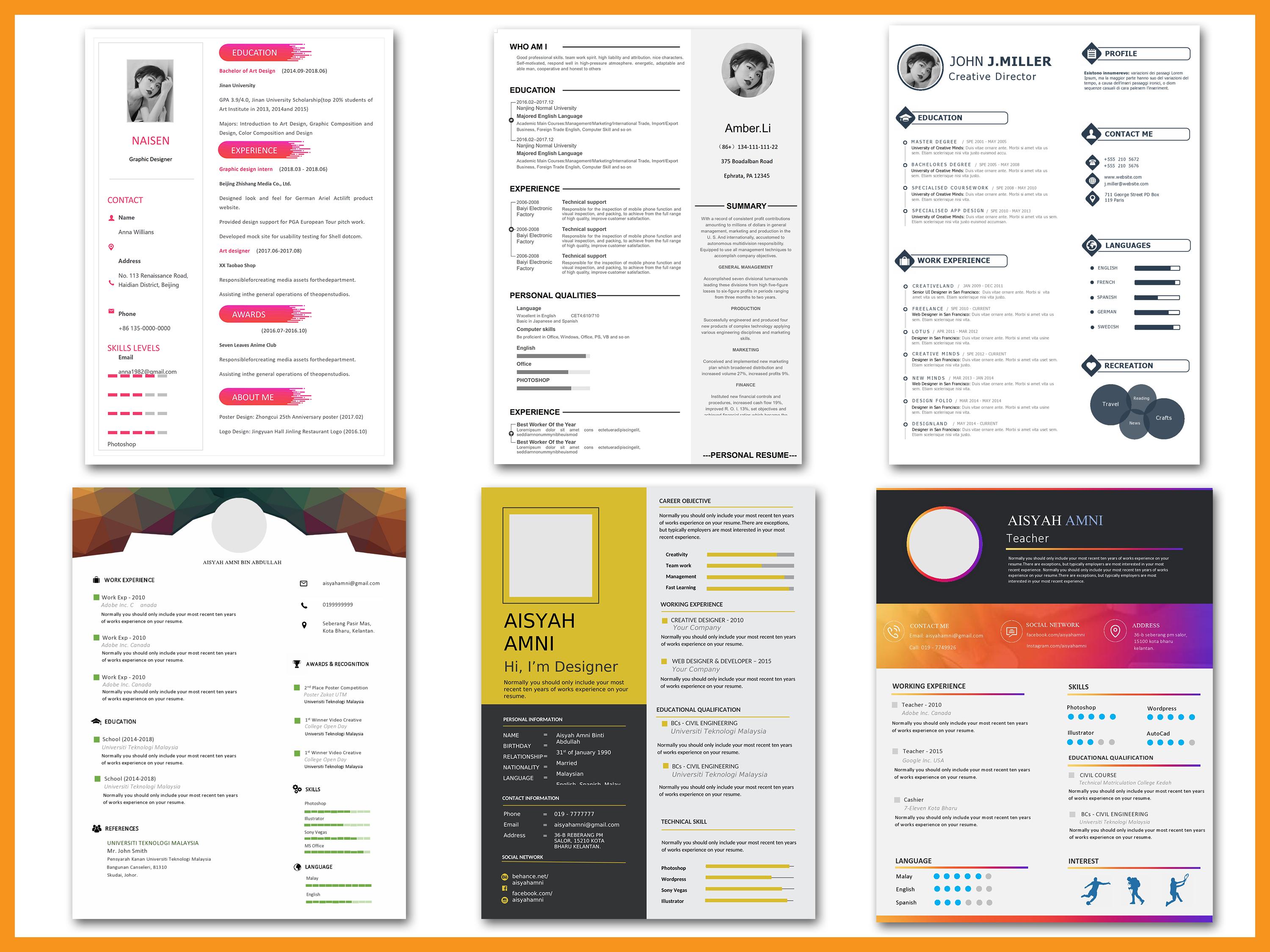 170 Resume Templates Bundle With 50 Covers