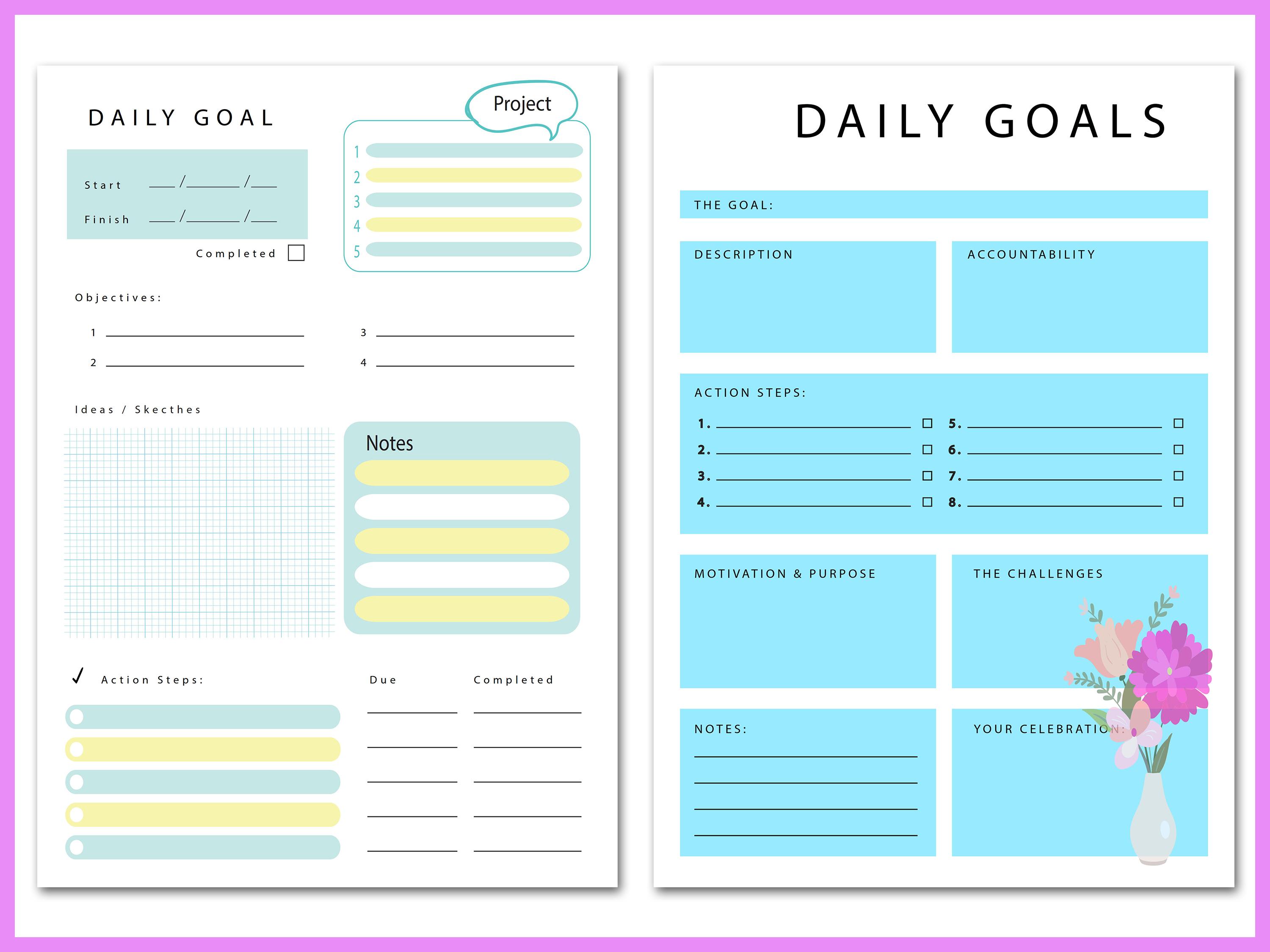 Planner Templates Bundle, Editable Planner Pages Pack