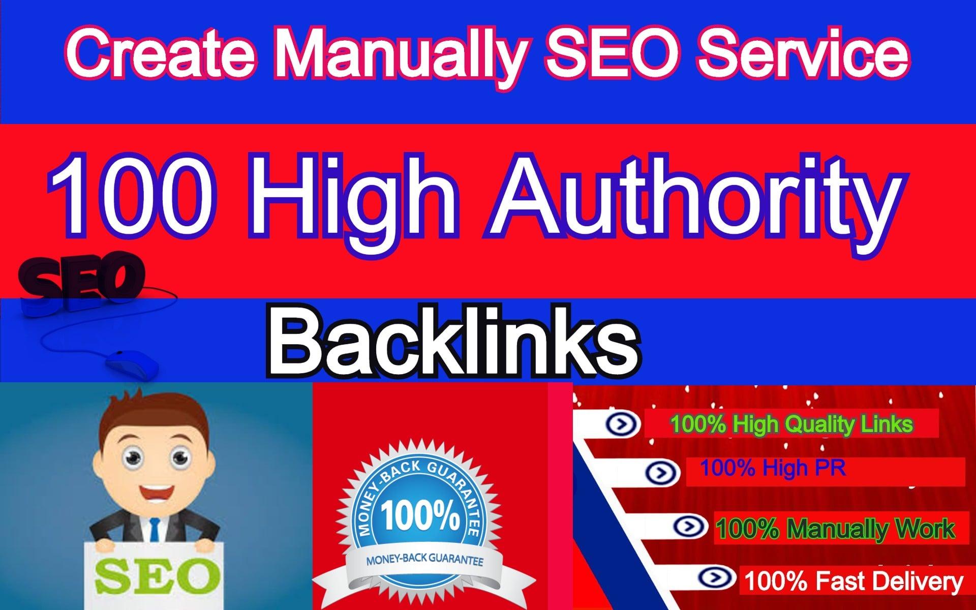 100 PR9-PR8 -PR7 Manually SEO Service Da 100-60 Manually Work