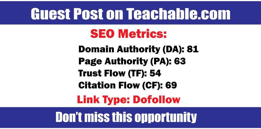 Guest Post on Teachable DR90, DA81 - DoFoIIow Link