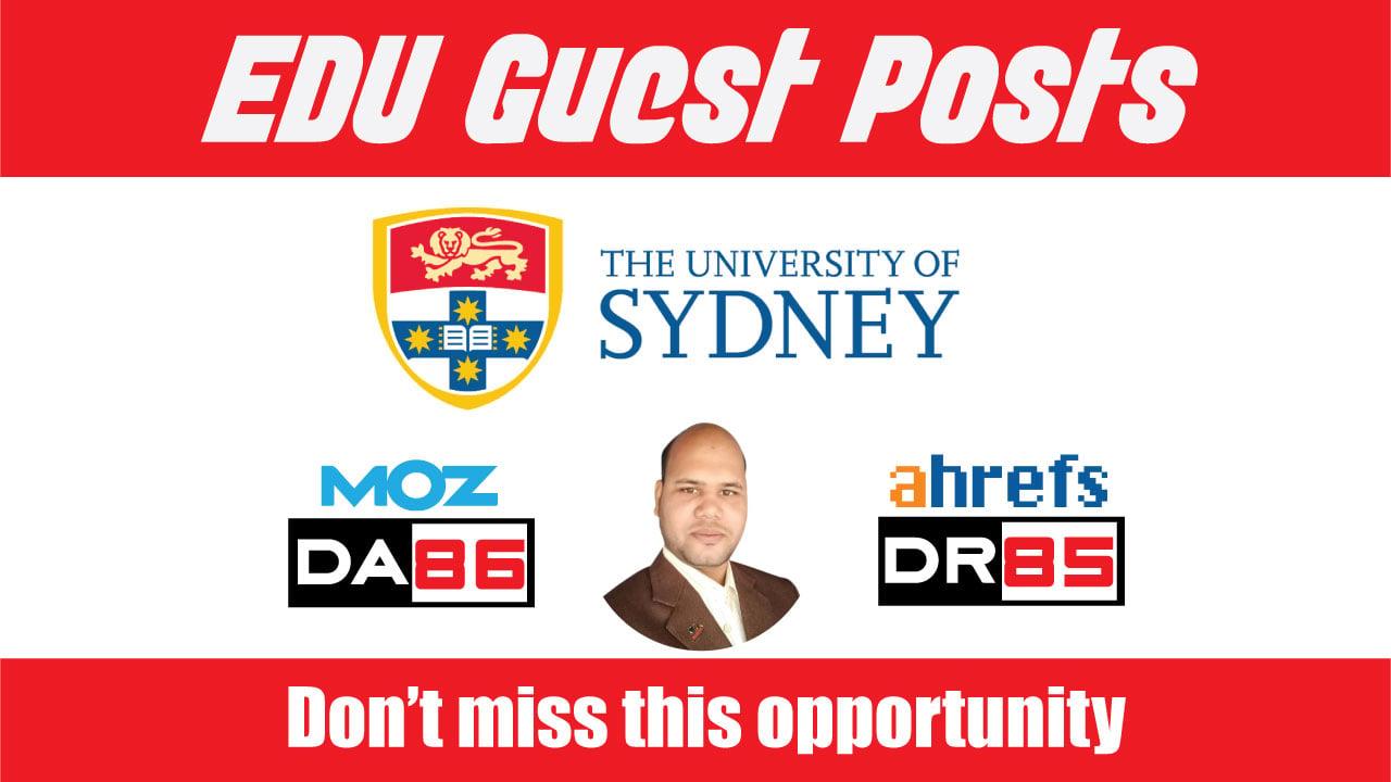 EDU Guest Post on University of Sydney - DA86, DR85 - DoFoIIow Link