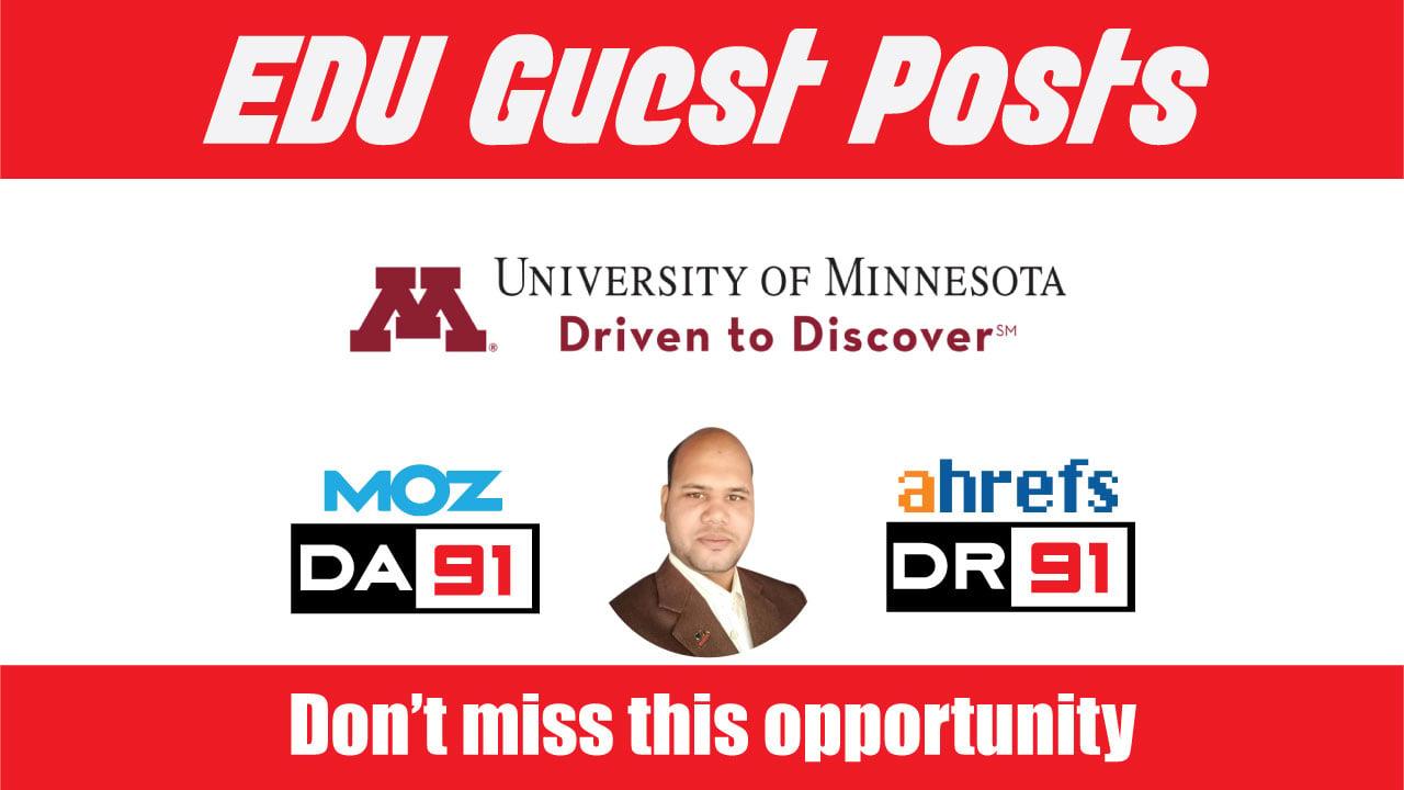 Edu Guest Post on University of Minnesota - DA91, DR91 - DoFoIIow Link