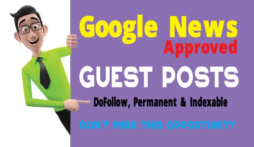 Guest Post on Google News Approved Blog - DA66, DR50