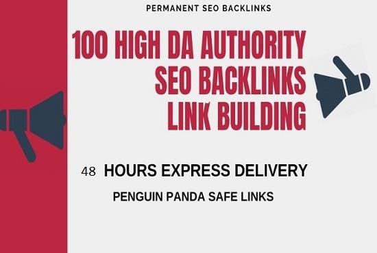 I will create 100 high da authority SEO backlinks,link building.