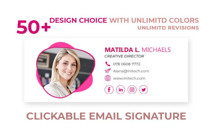 I will create professional clickable email signature 
