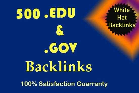 Create 500 edu gov safe SEO Dofollow backlinks from authority site