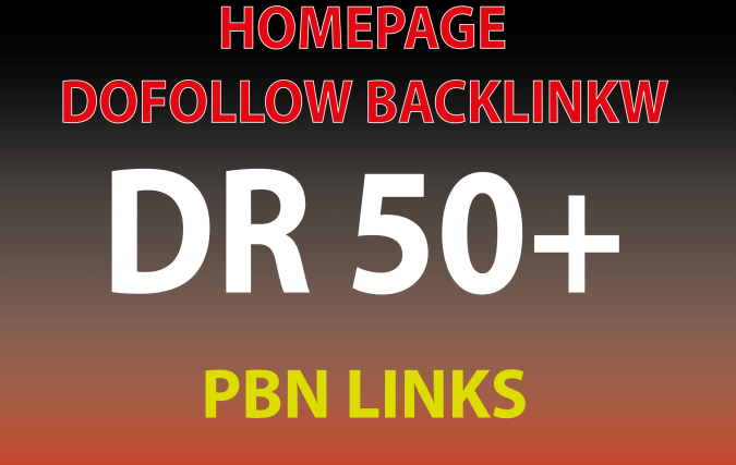 Get 3 DR 50+ homepage permanent PBN Backlinks