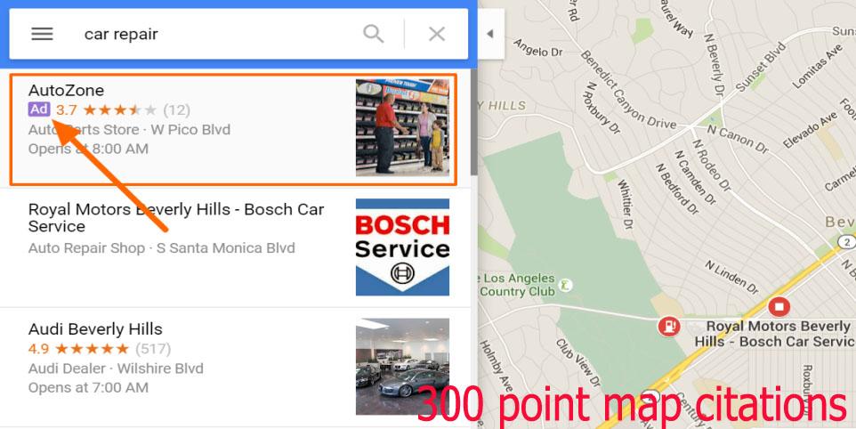 create 300 google point map citations for your local business