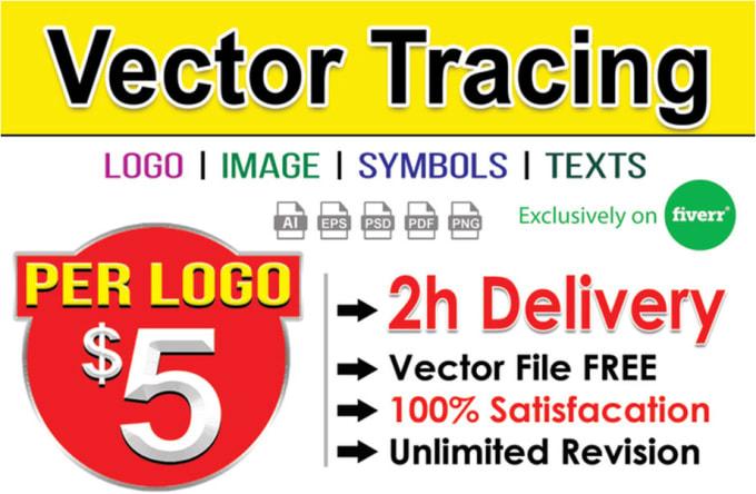 I will vectorize logo, vector trace, redraw, convert to vector