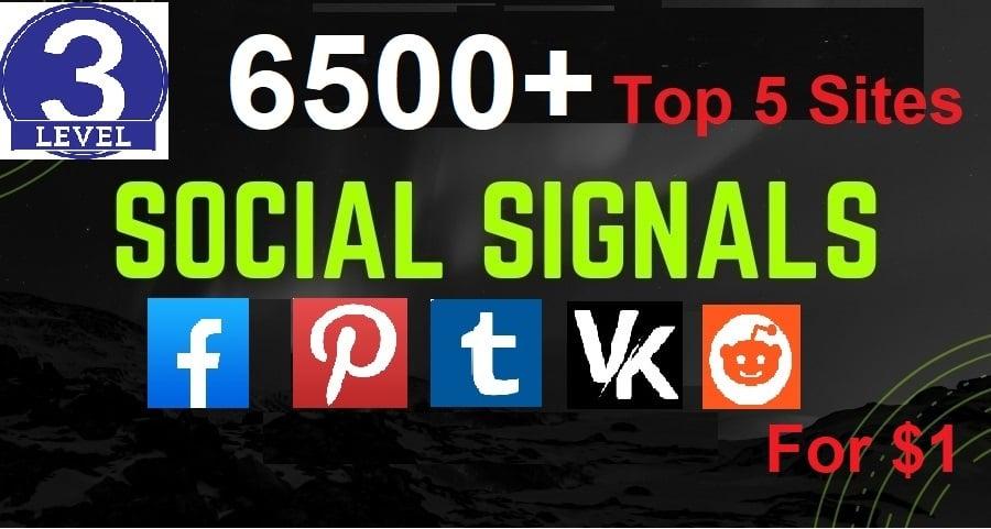 Get High Power 6500+ Best Quality Top Social Signals Boost Your Website SEO And Google Ranking