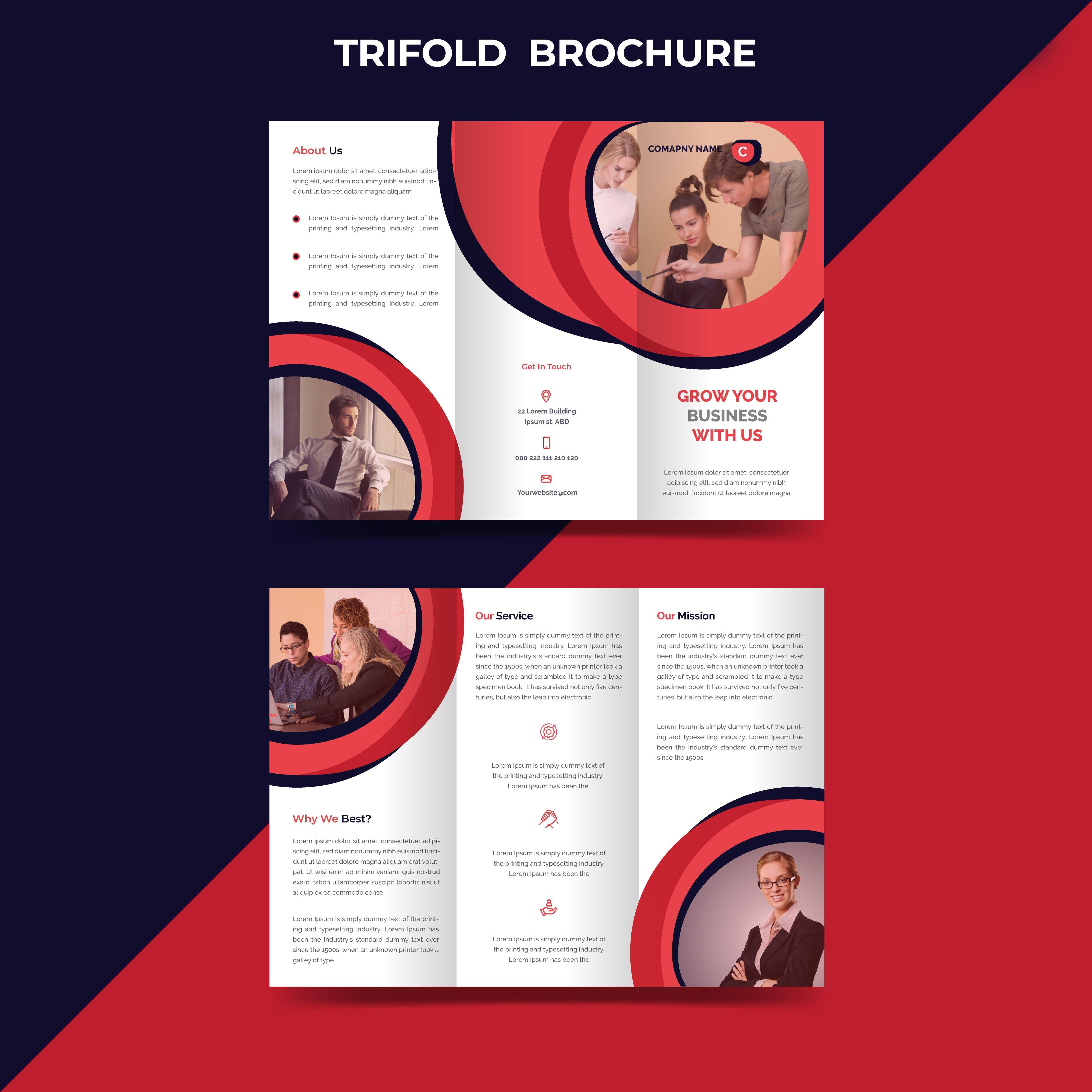I will design a business trifold brochure, corporate brochure