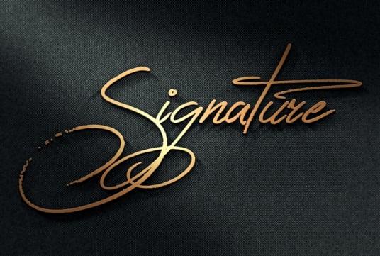i will logo design and logo signature in 24 hour
