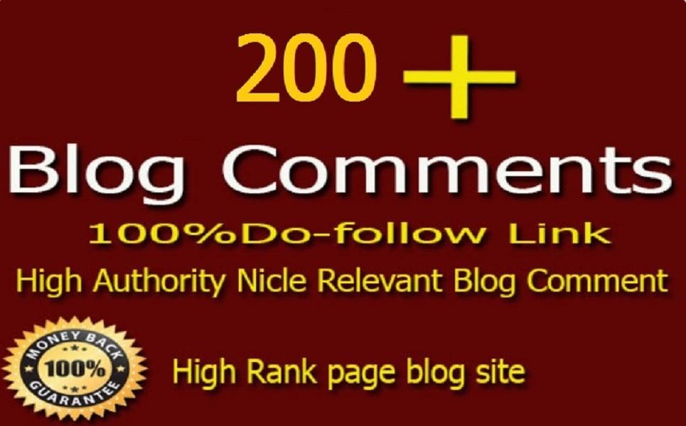 I Will Submitt 200 High Quality Dofollow Blog Comment 