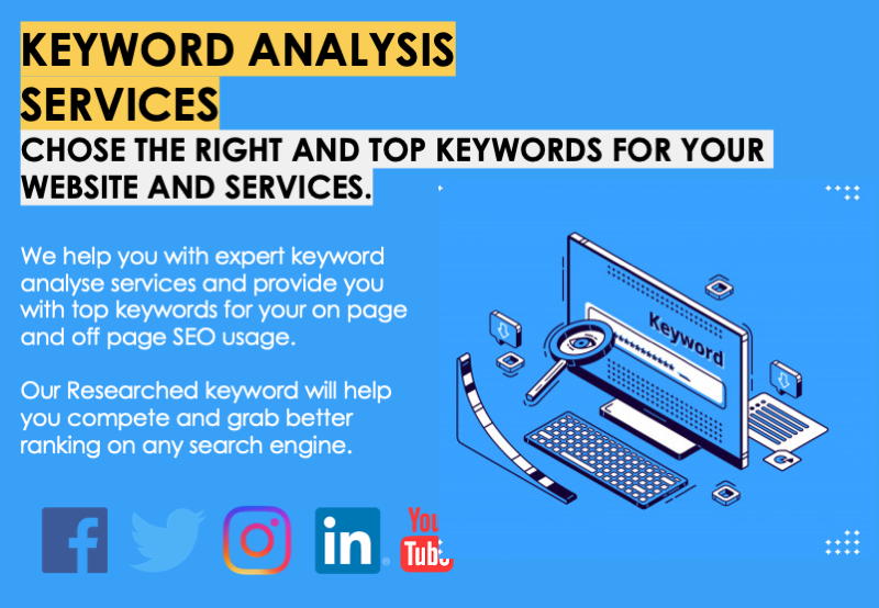 Keyword Analysis Services : Chose the right and top keywords!