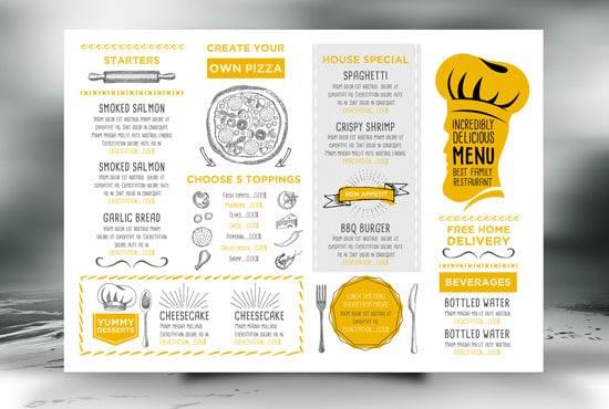 Your Professional classy menu design
