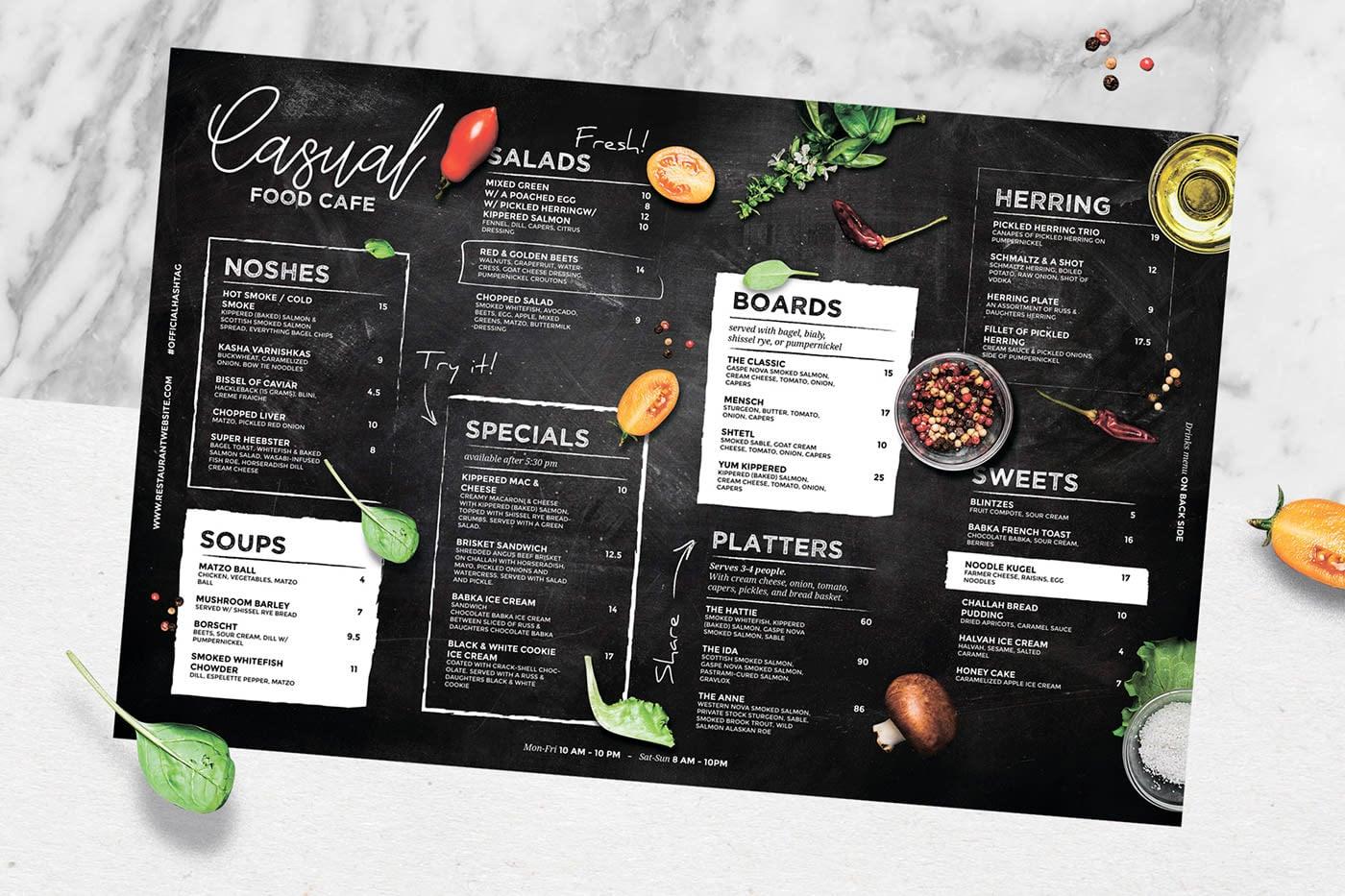 Professional amazing flyer, food menu, any kind of menu design