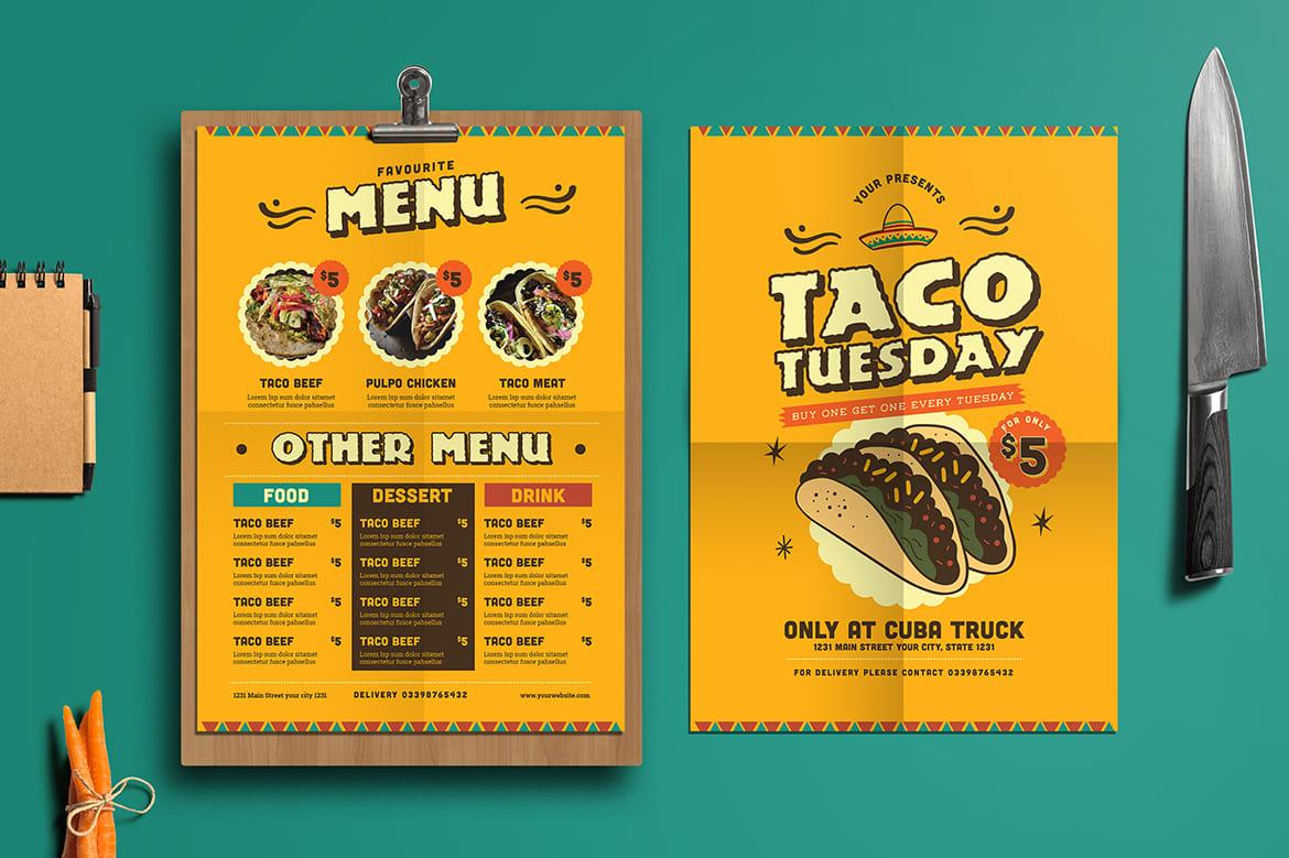 Professional amazing flyer, food menu, any kind of menu design