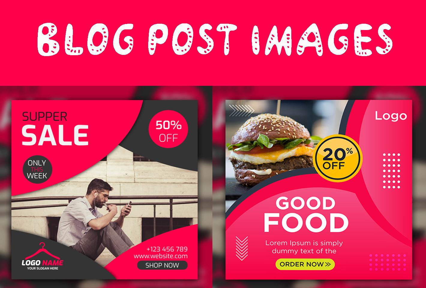 I will do design amazing blog post image 