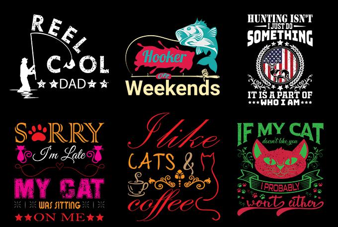 I Will Do Bulk T-shirt Designs For Merch and Teespring