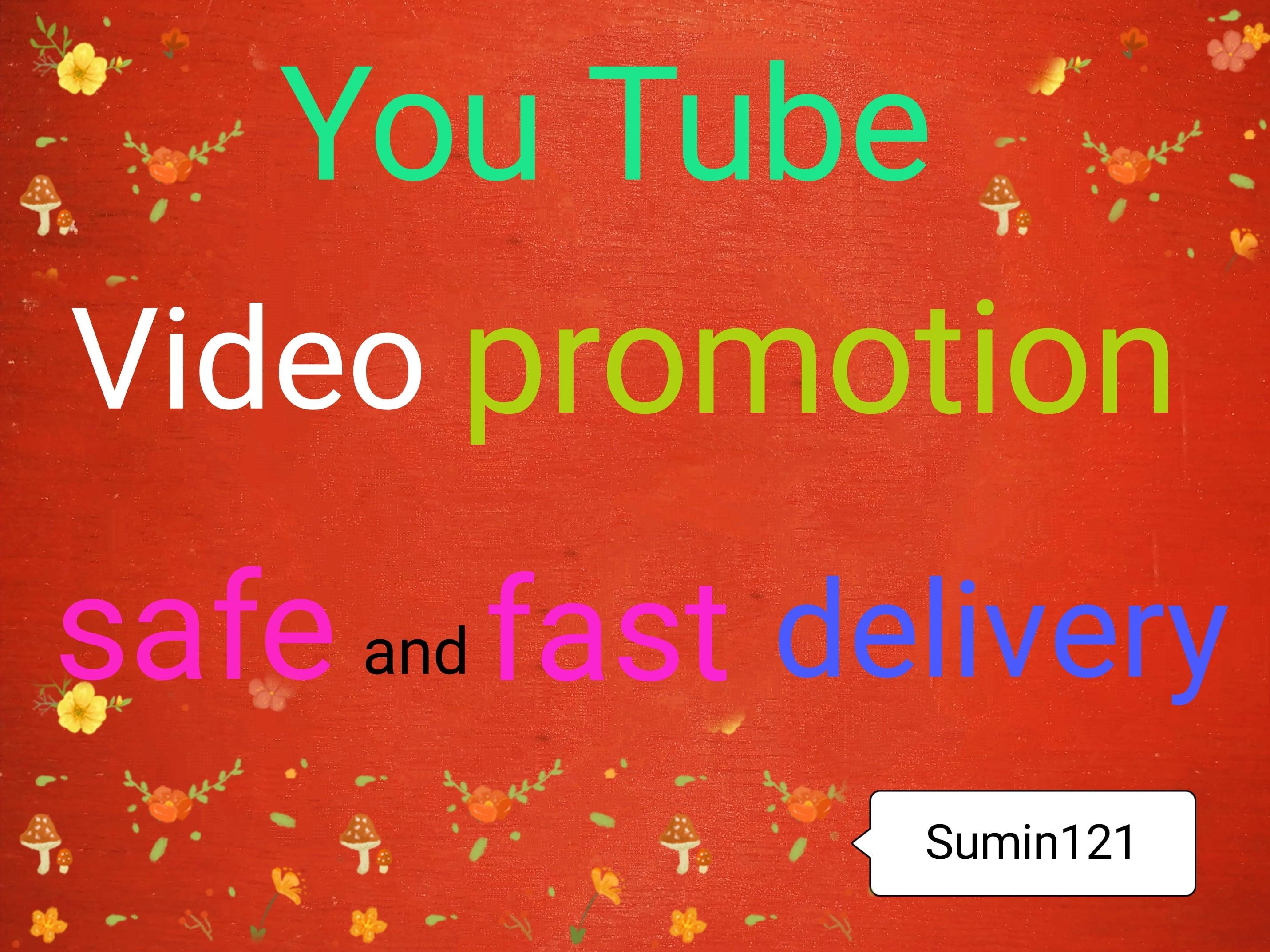 Active non drop youtube high quality video promotion and instant super market place 