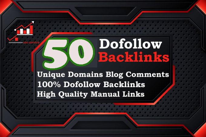I will create 50 dofollow backlinks blog comments for website