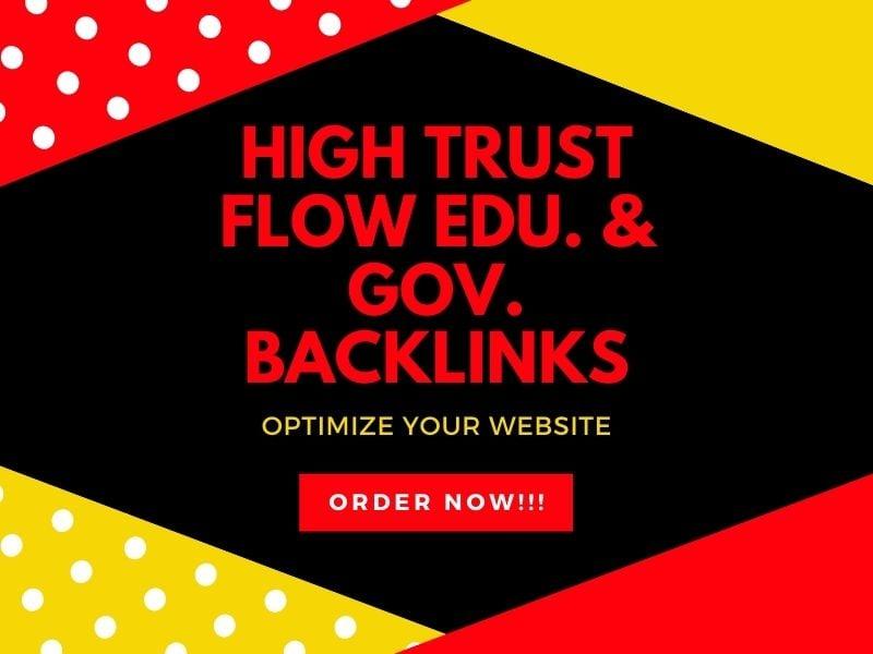 I will build 10 EDU. & GOV. TF backlinks from high authority