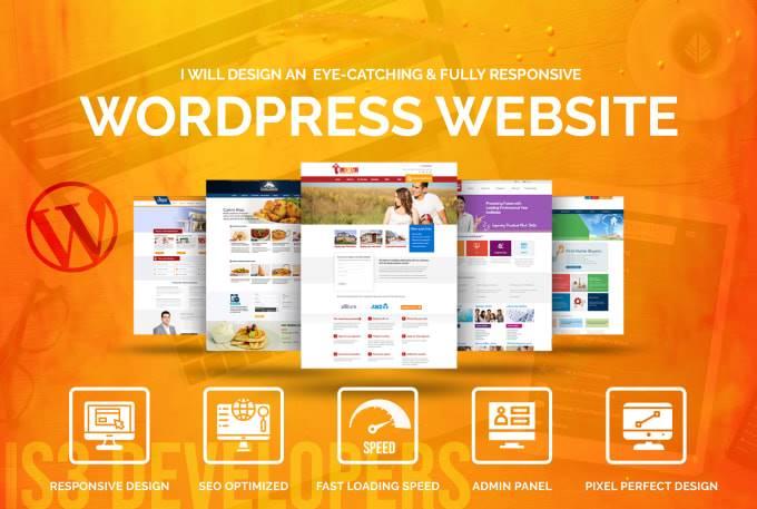 Create fully responsive design wordpress website ,Custom, clone/copy, redesign