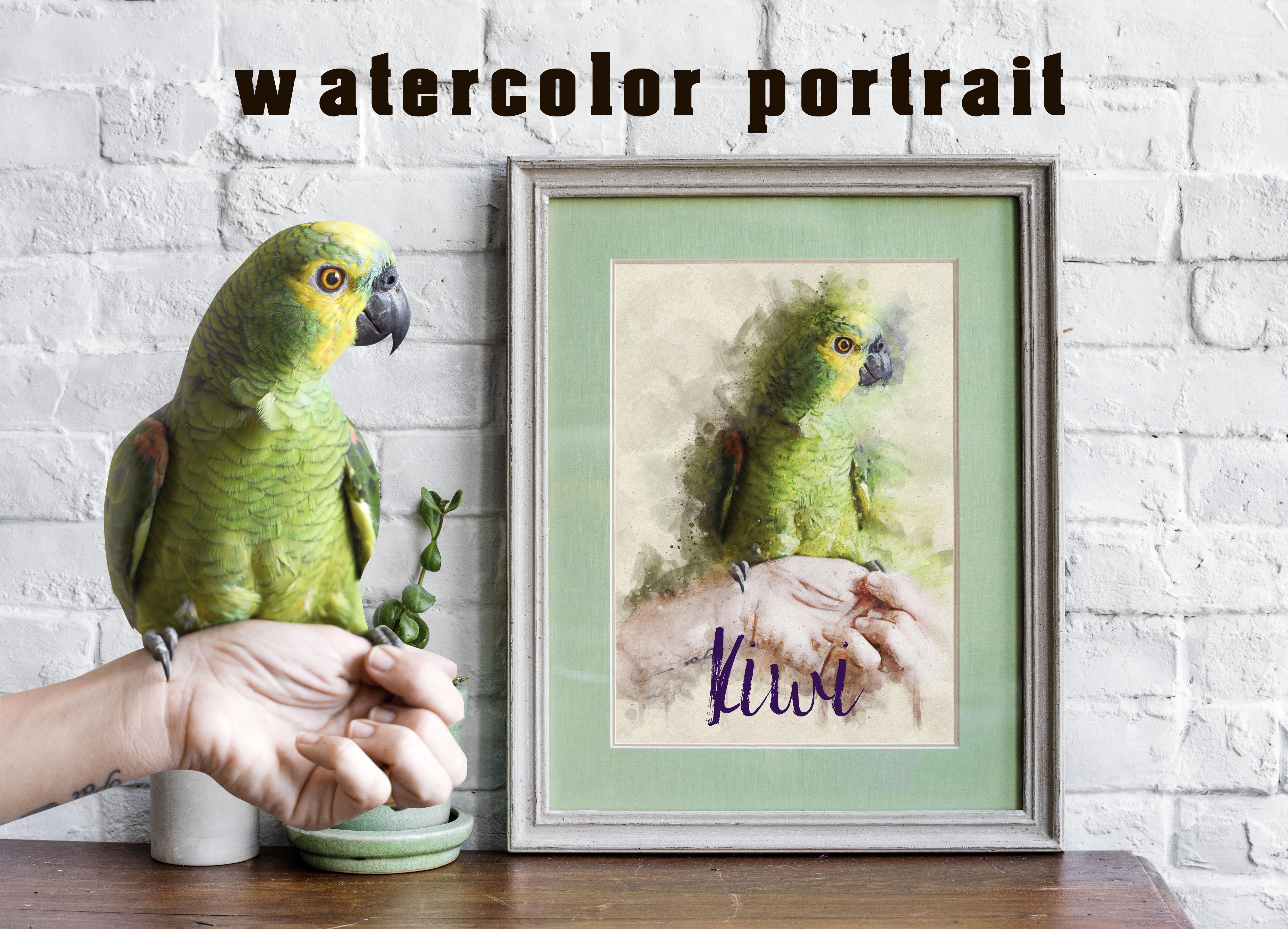 I will create watercolor painting portrait