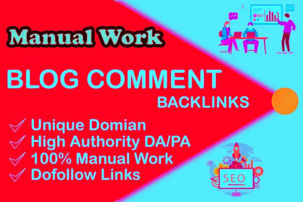I will provide 50 blog comment dofollow backlink seo