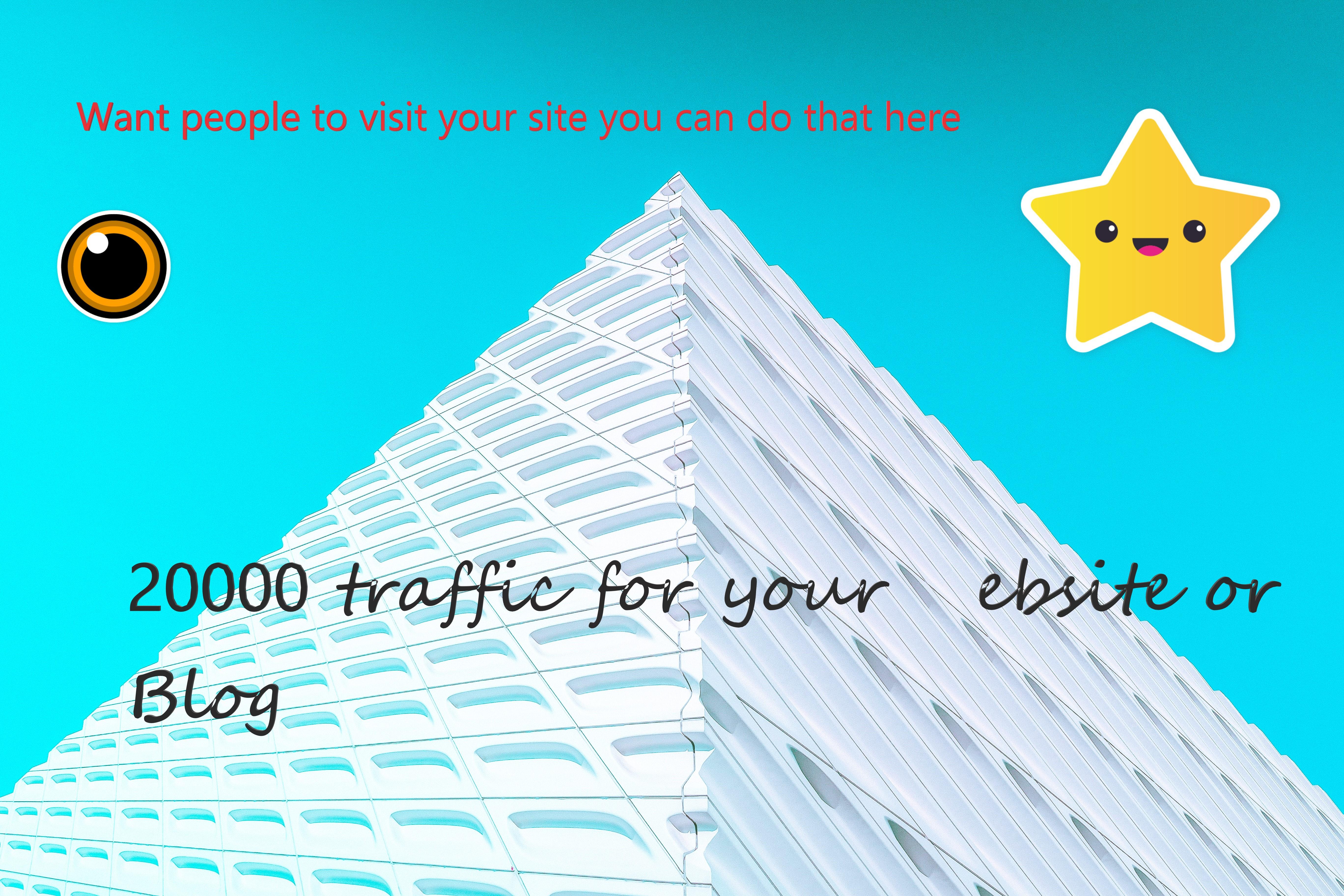 Real Organic Traffic 20.000 Through Social Media and Google To your Website